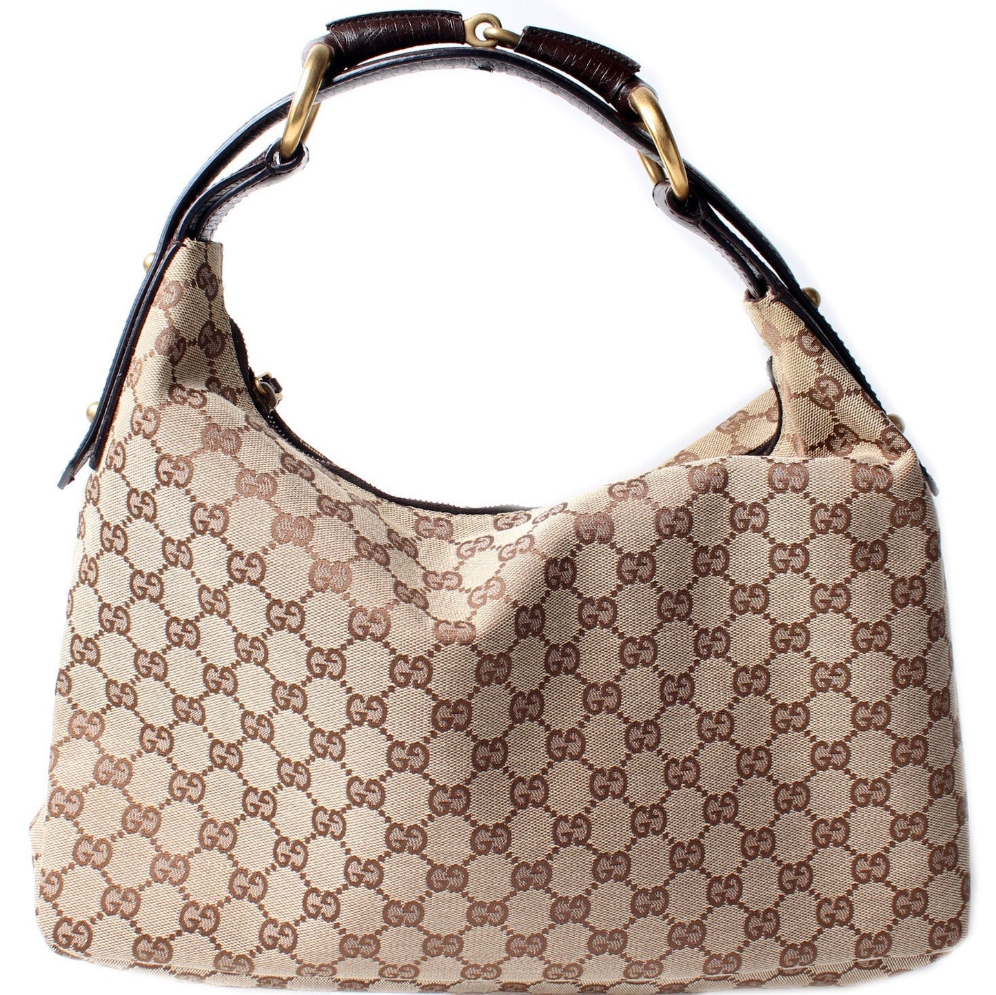Gucci 115867 Horsebit GG Hobo Bag