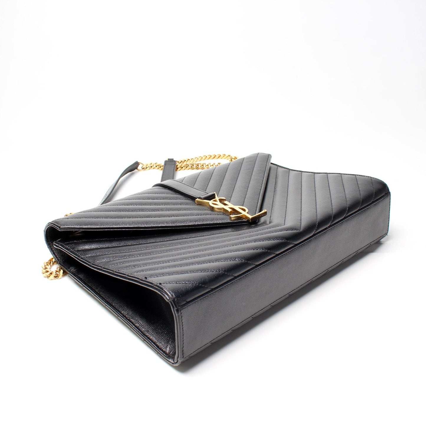 Saint Laurent 354118 Monogramme Chevron Satchel Bag