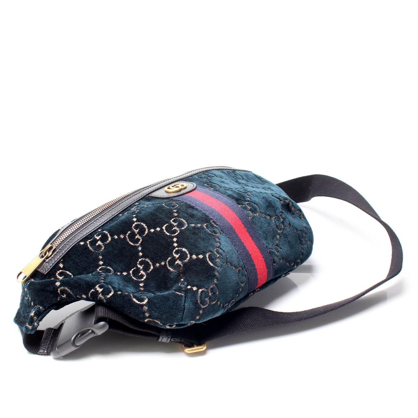 Gucci 574968 Velvet Web Waist Bag