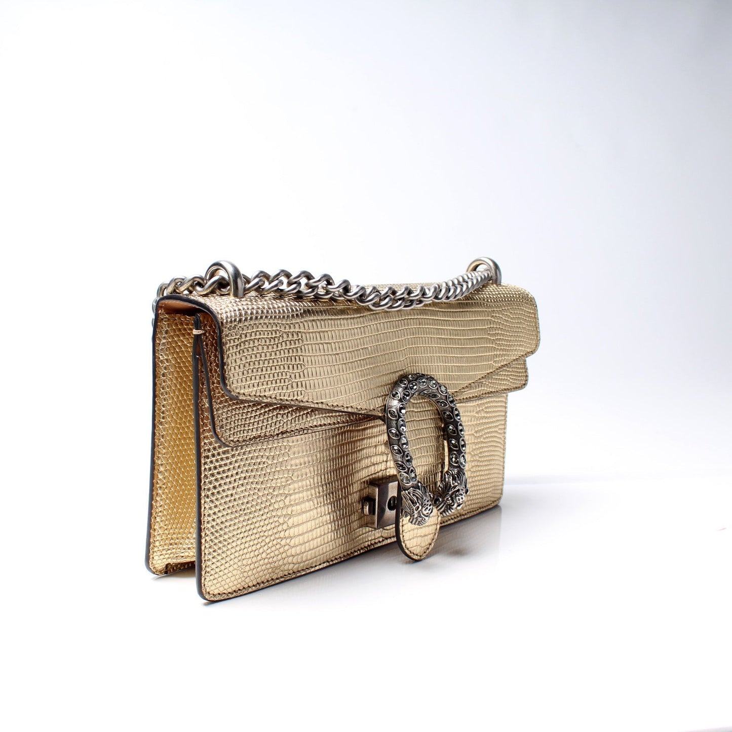 Gucci 499623 Dionysus Lizard Embossed Leather Bag