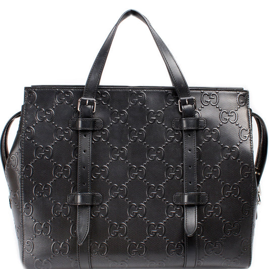 Gucci 625774 GG Debossed Tote Bag
