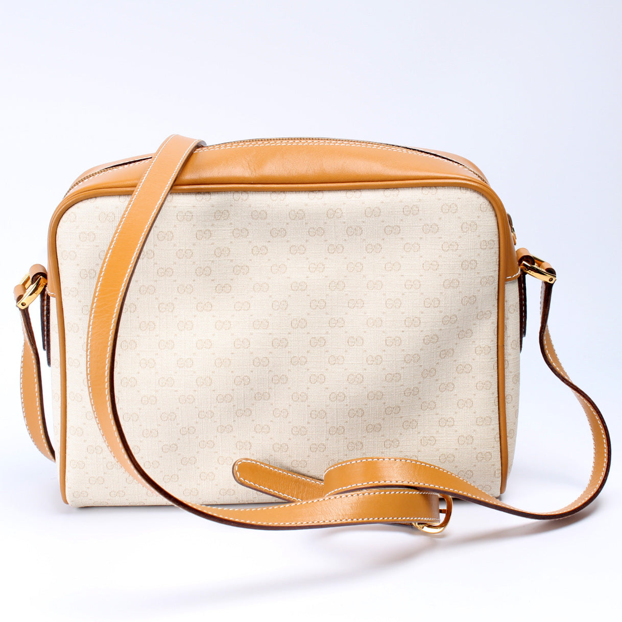 Gucci 001.56.0944 Vintage Micro GG Canvas Web Bag
