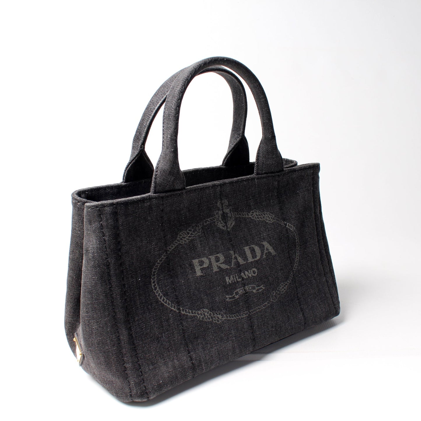 Prada Canapa Canvas Small Tote Bag