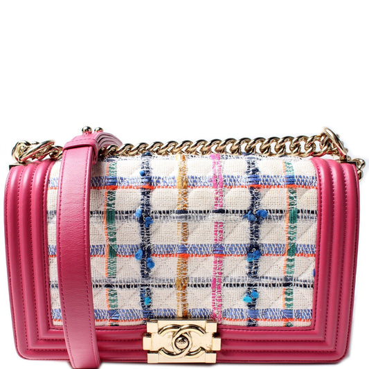 Chanel Boy Flap Medium Tweed Bag