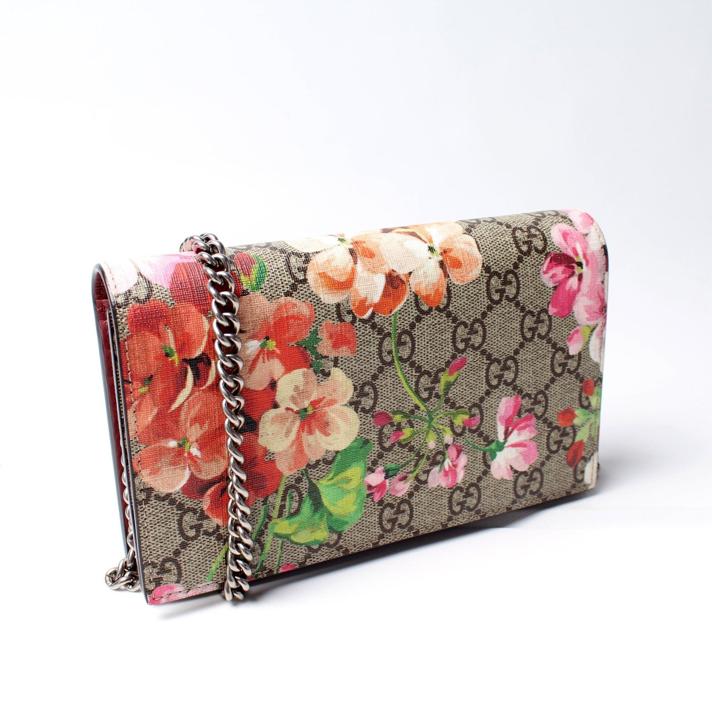 Gucci 402724 Blooms Chain Wallet Bag