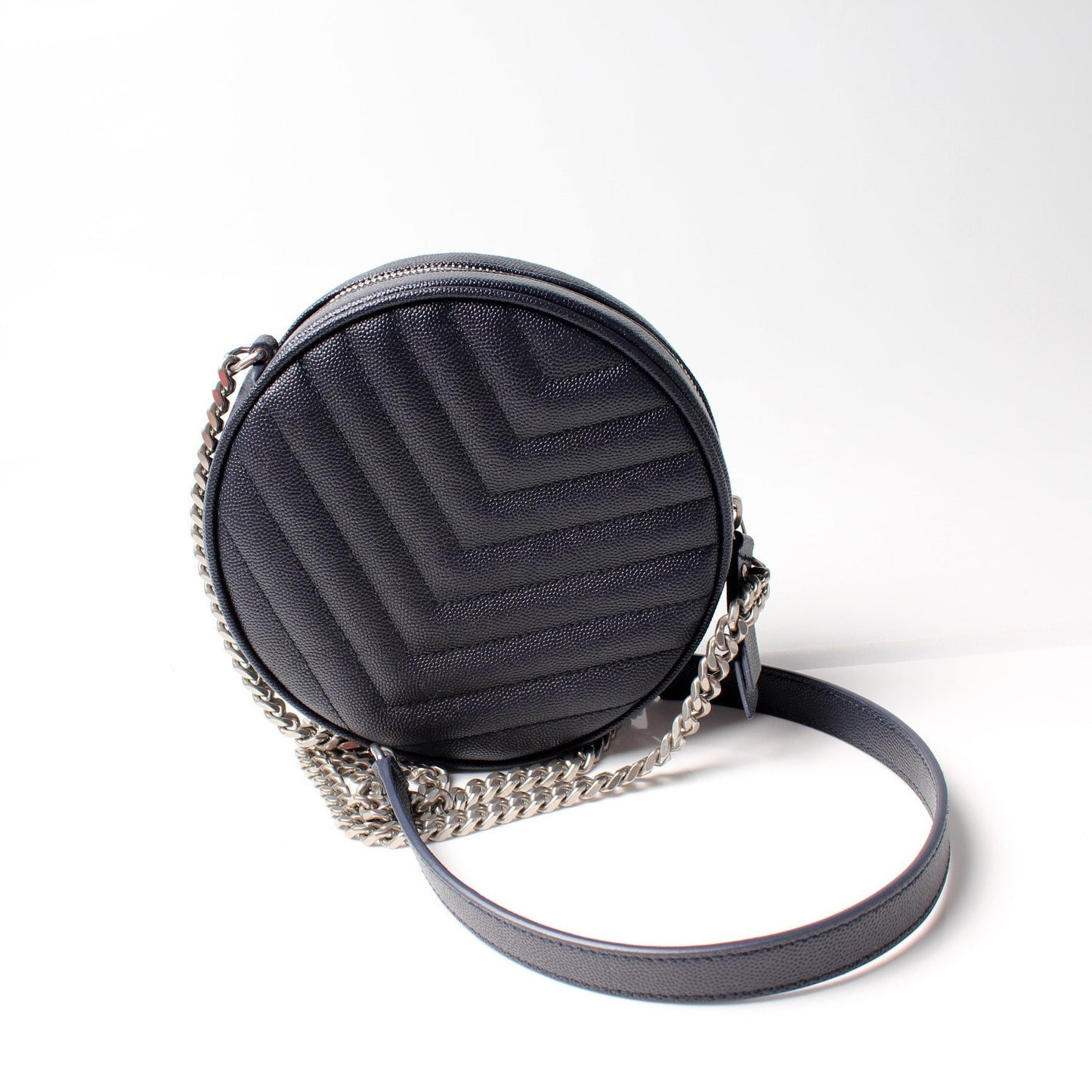 Saint Laurent Vinyle Round Camera Grain Bag
