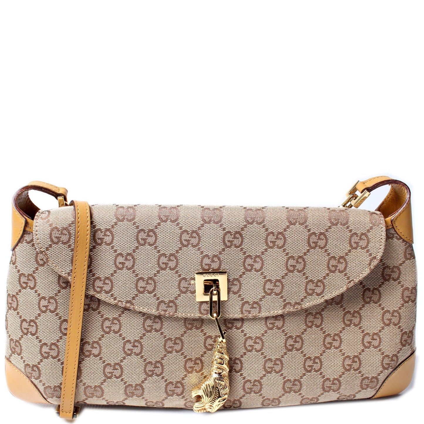 Gucci 0001.4113 GG Canvas Tiger Drop Bag