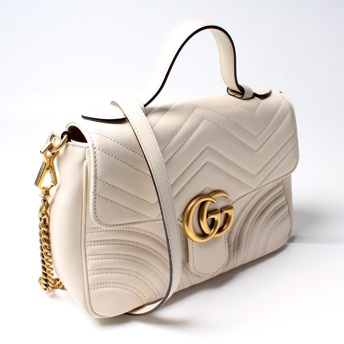 Gucci 498110 GG Marmont Small Top Handle Bag