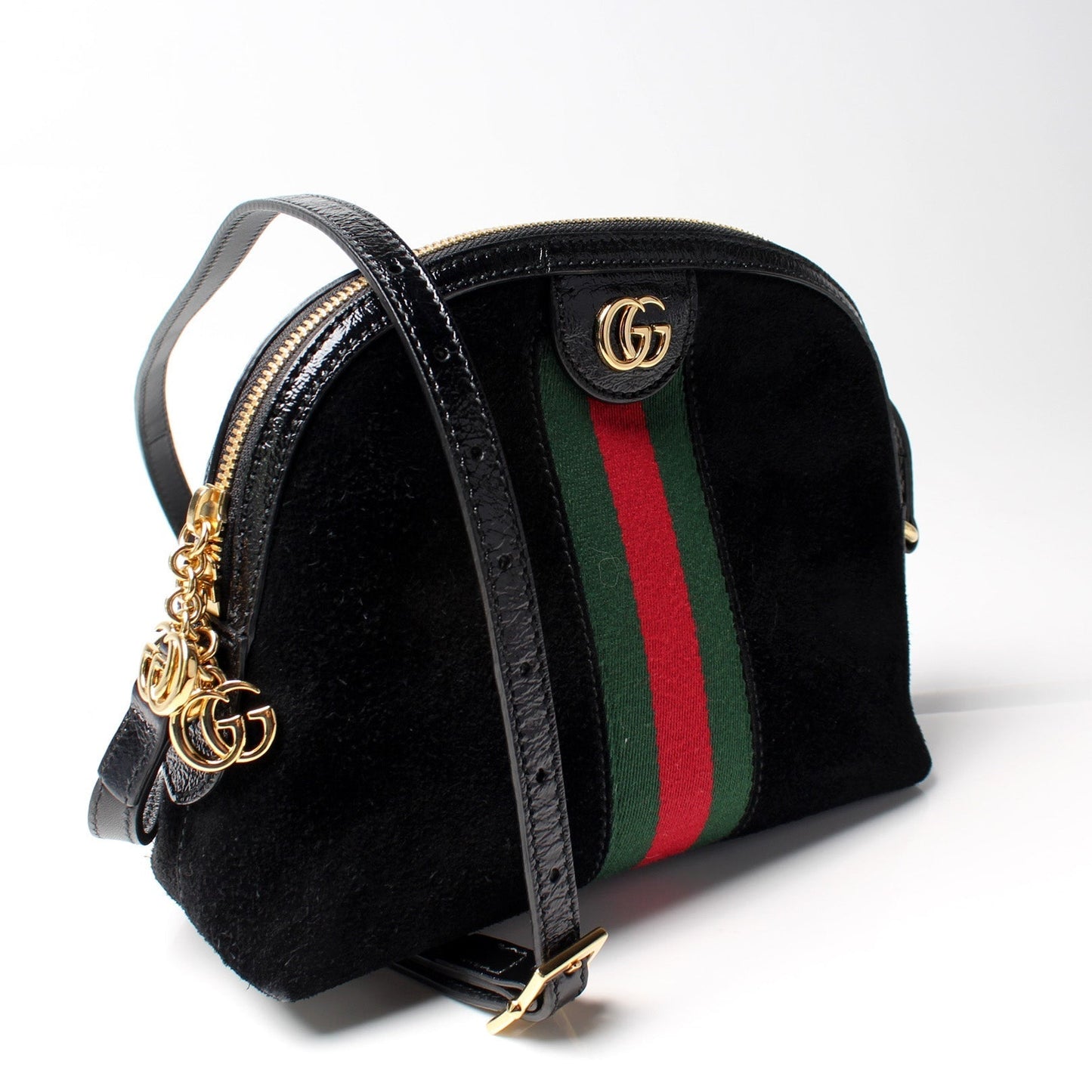 Gucci 499621 Ophidia GG Suede Small Crossbody Bag