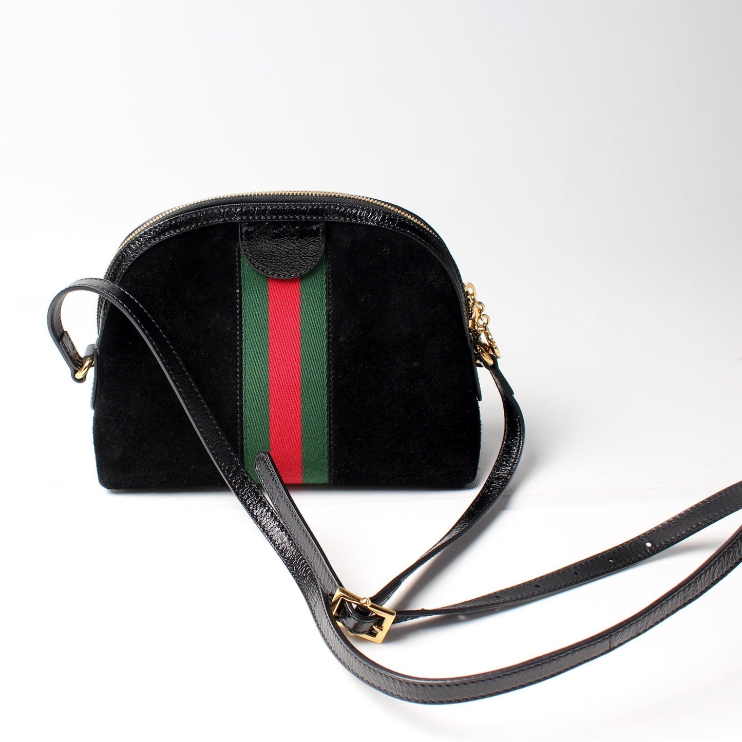 Gucci 499621 Ophidia GG Suede Small Crossbody Bag