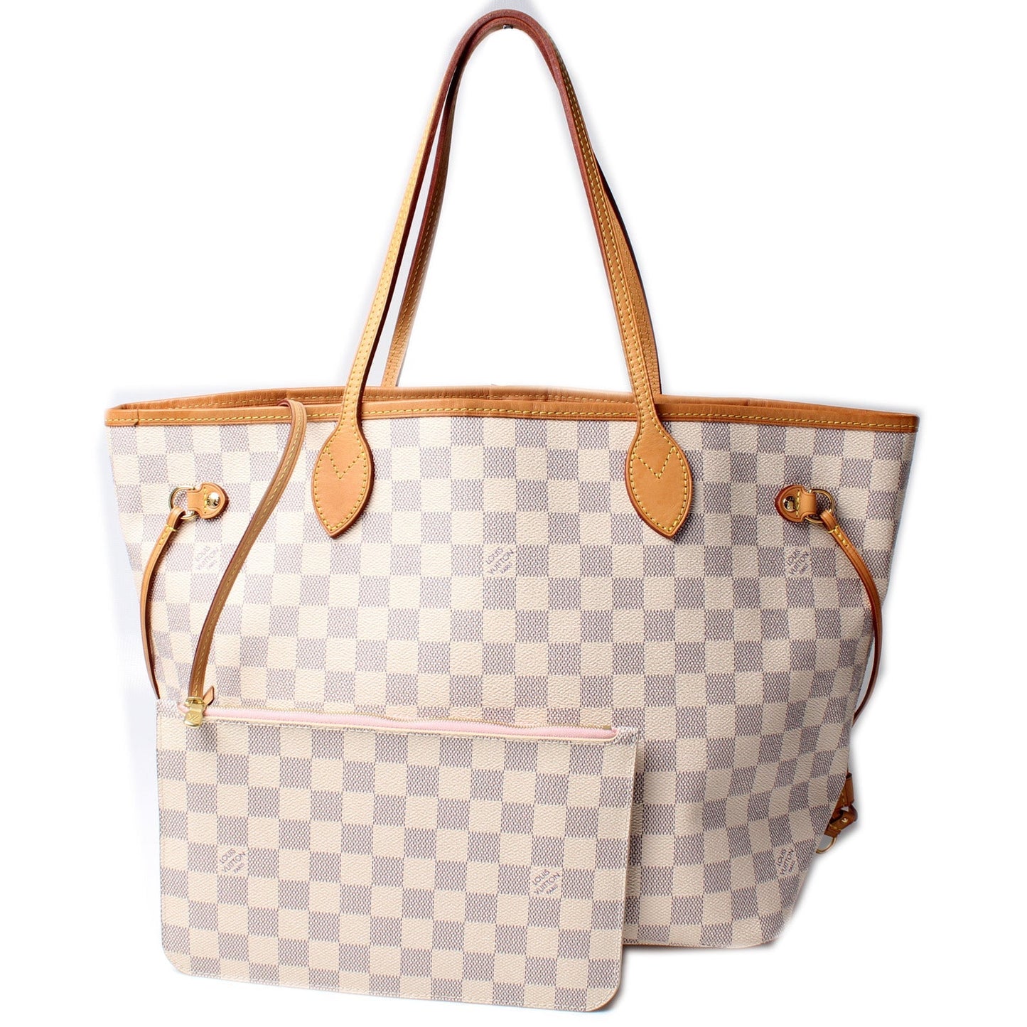 Louis Vuitton Neverfull MM W/Wallet Damier Azur