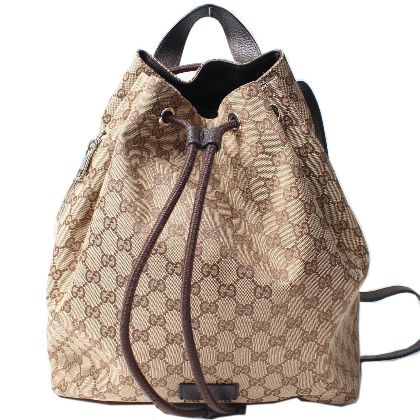 Gucci 449175 GG Canvas Drawstring Backpack Bag