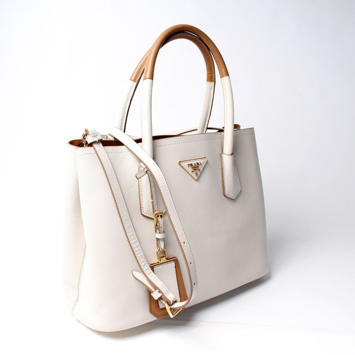 Prada Saffiano Cuir Double Medium Bag