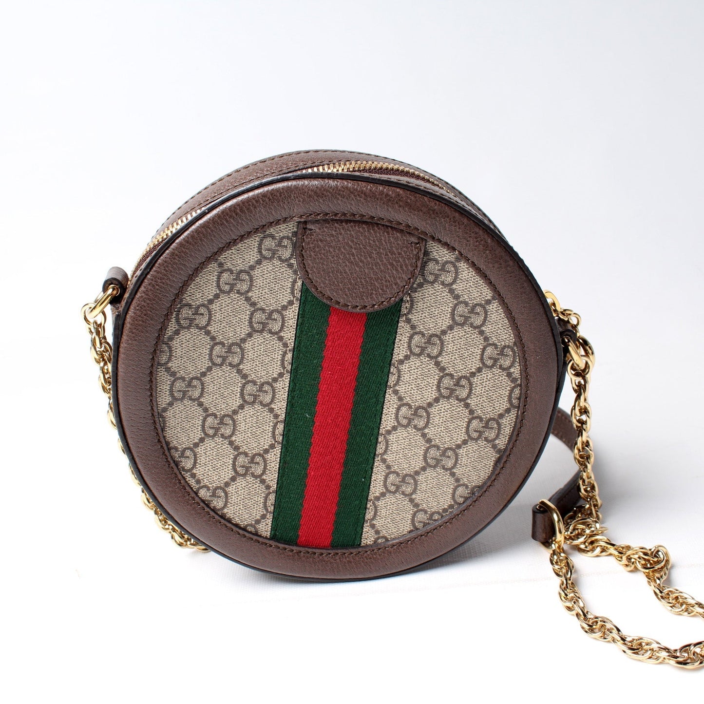 Gucci 550618 Ophidia GG Supreme Round Small Crossbody Bag