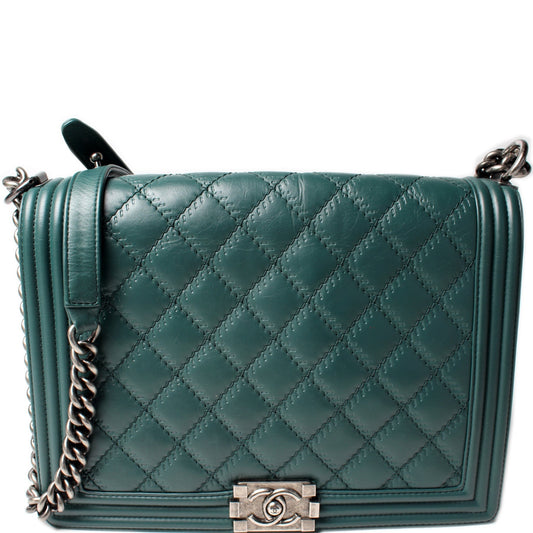 Chanel Boy Flap Large Calfkin Embellished Stitch 18M Bag