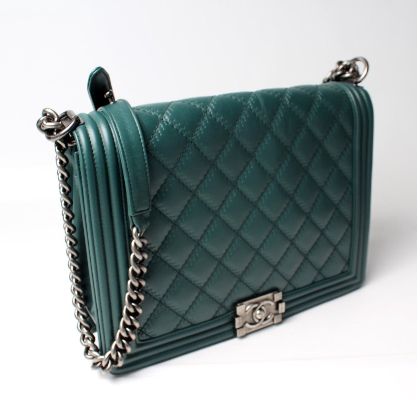 Chanel Boy Flap Large Calfkin Embellished Stitch 18M Bag