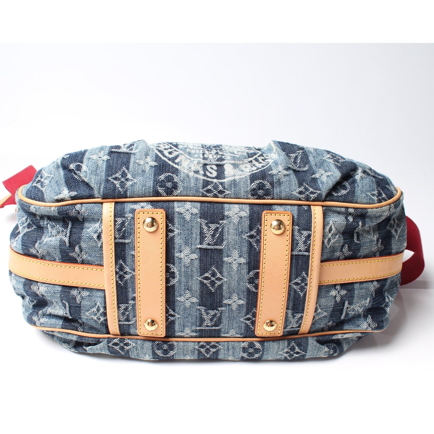 Louis Vuitton Denim Raye Porte Epaule MM