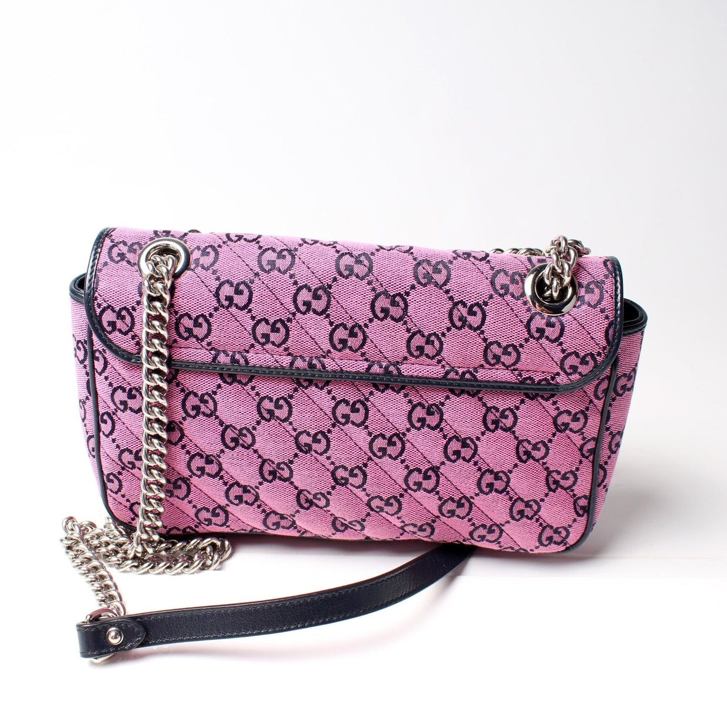 Gucci 443497 Marmont Shoulder Quilted Canvas Small Flap Bag
