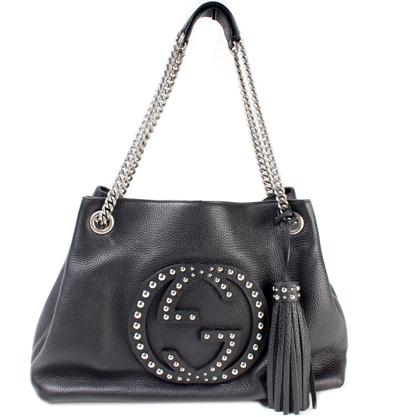 Gucci 308982 Soho Leather Shoulder Medium Studded Bag