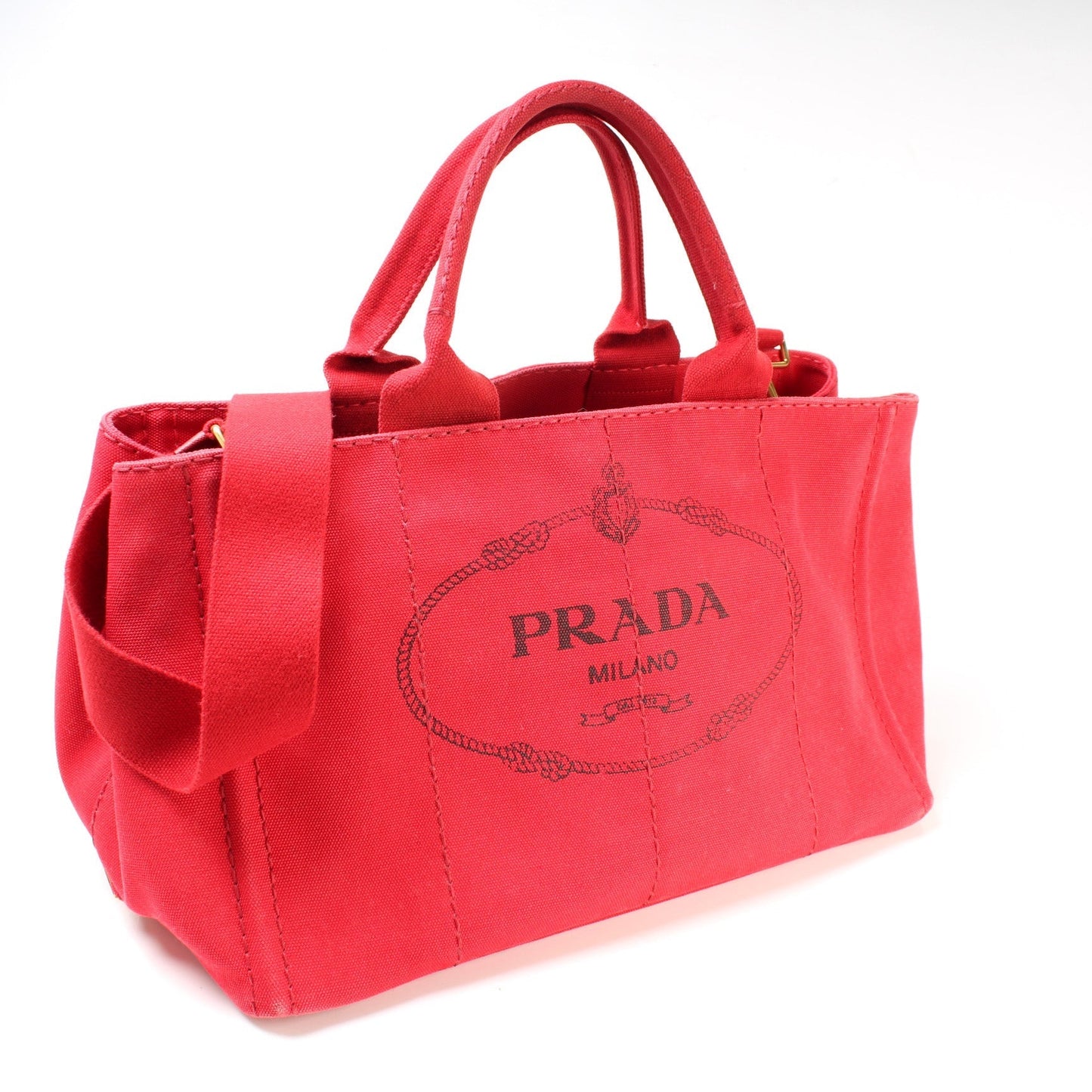 Prada Canapa Canvas Medium Tote Bag