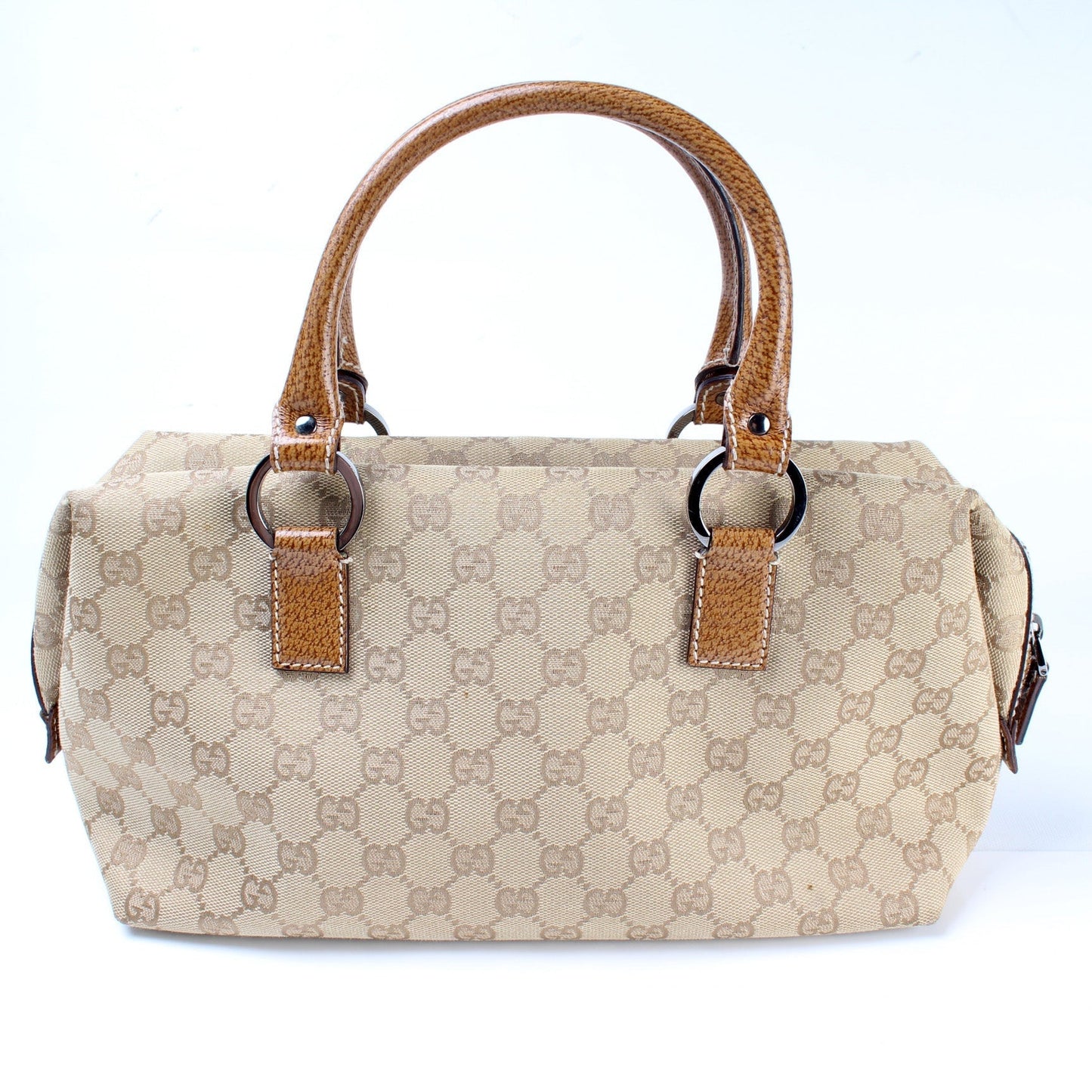 Gucci 113009 GG Canvas Mini Boston Bag