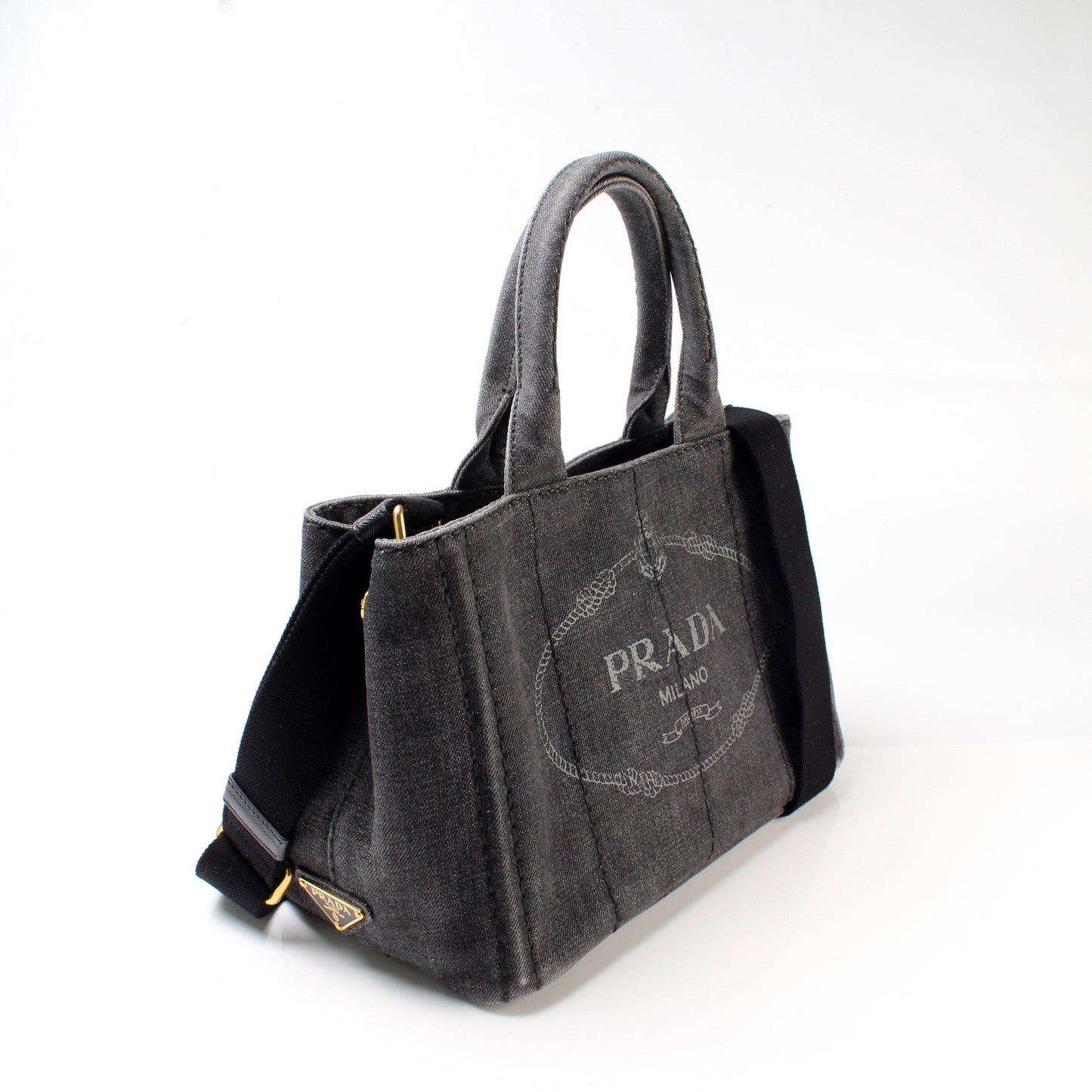 Prada Canapa Canvas Small Tote Bag