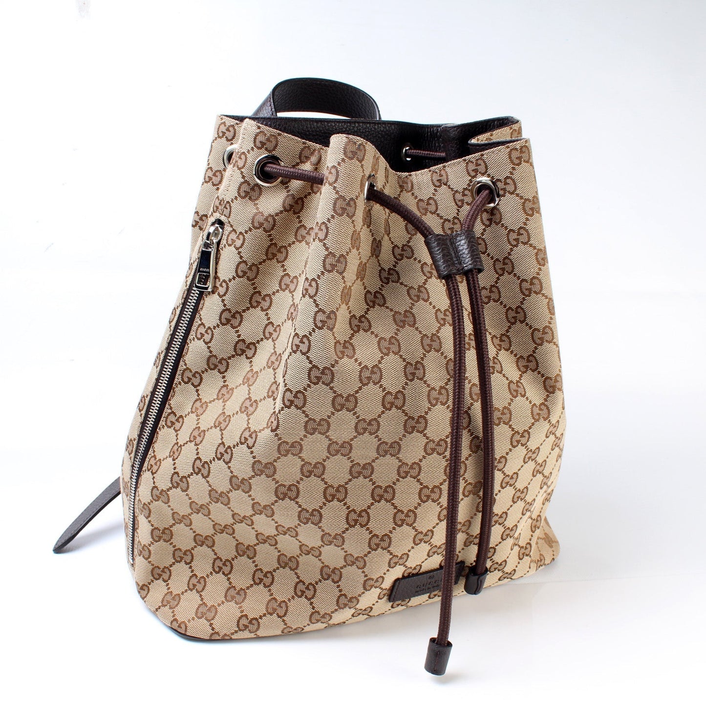 Gucci 449175 GG Canvas Drawstring Backpack Bag