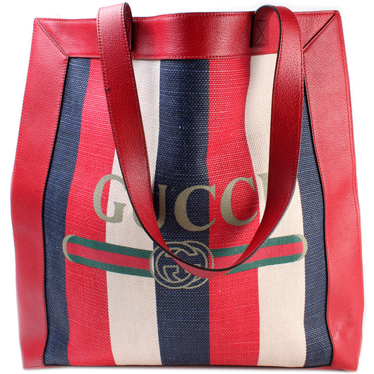 Gucci 523781 Sherry Line Striped Tote Bag