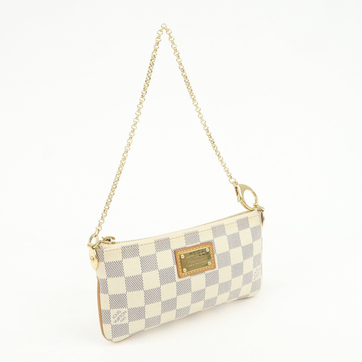 Louis Vuitton Damier Azur Pochette Milla MM Mini Pouch N60027
