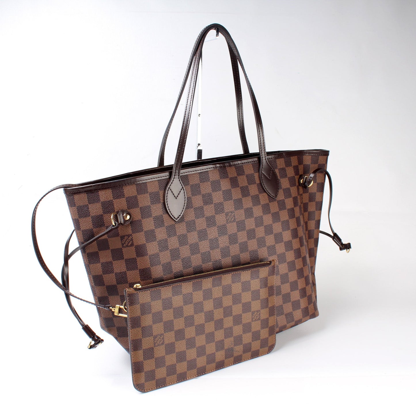 Louis Vuitton Neverfull With Wallet MM Damier Ebene