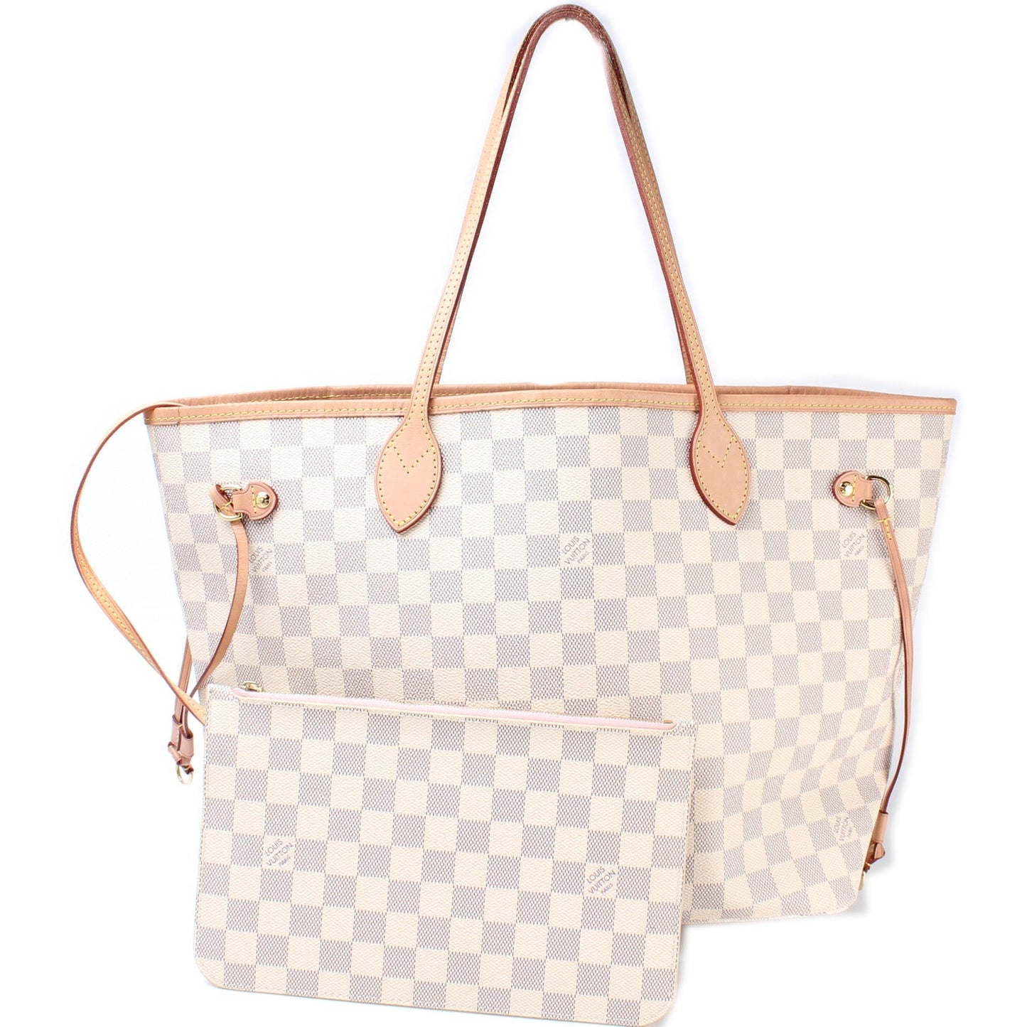 Louis Vuitton Neverfull w/Wallet MM Damier Azur