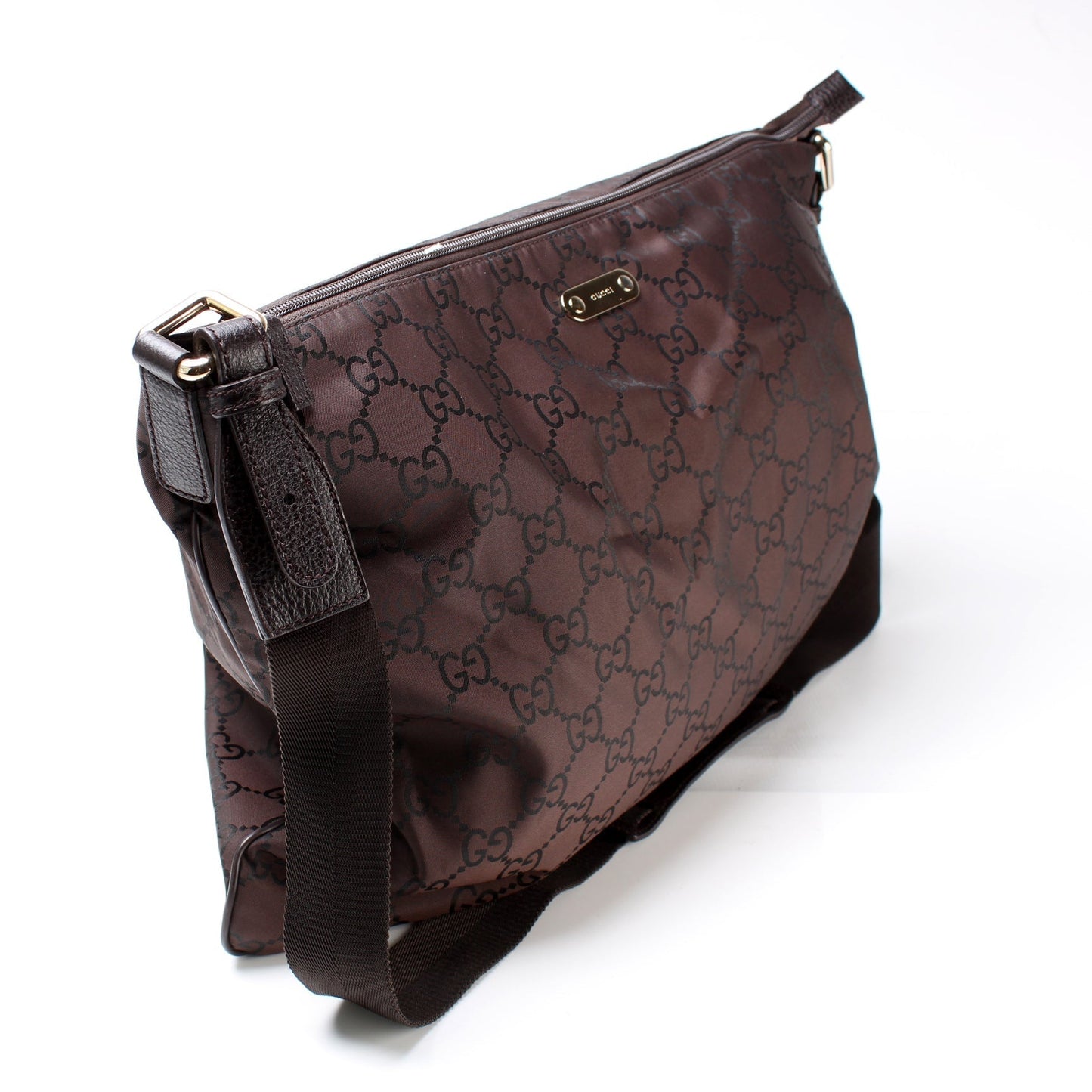 Gucci 190628 GG Nylon Messenger Bag