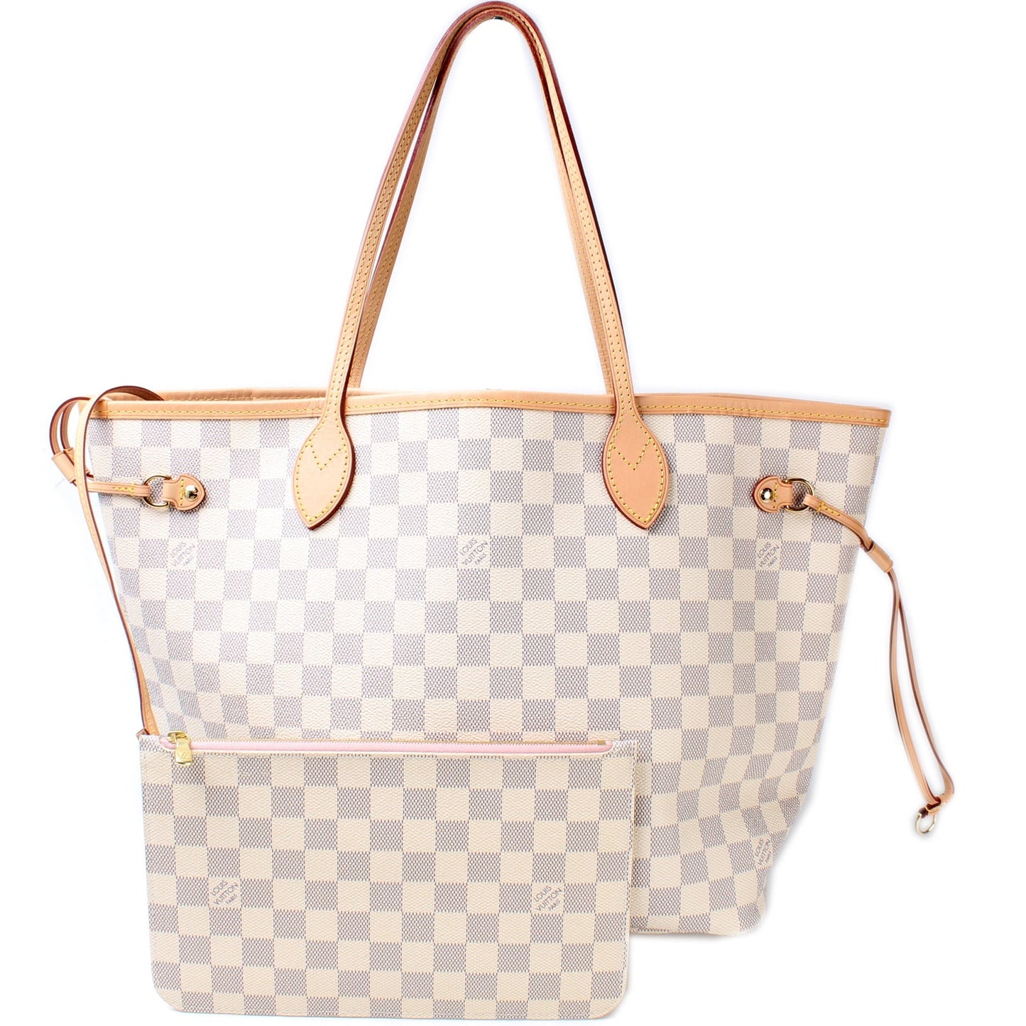 Louis Vuitton Neverfull With Wallet MM Damier Azur