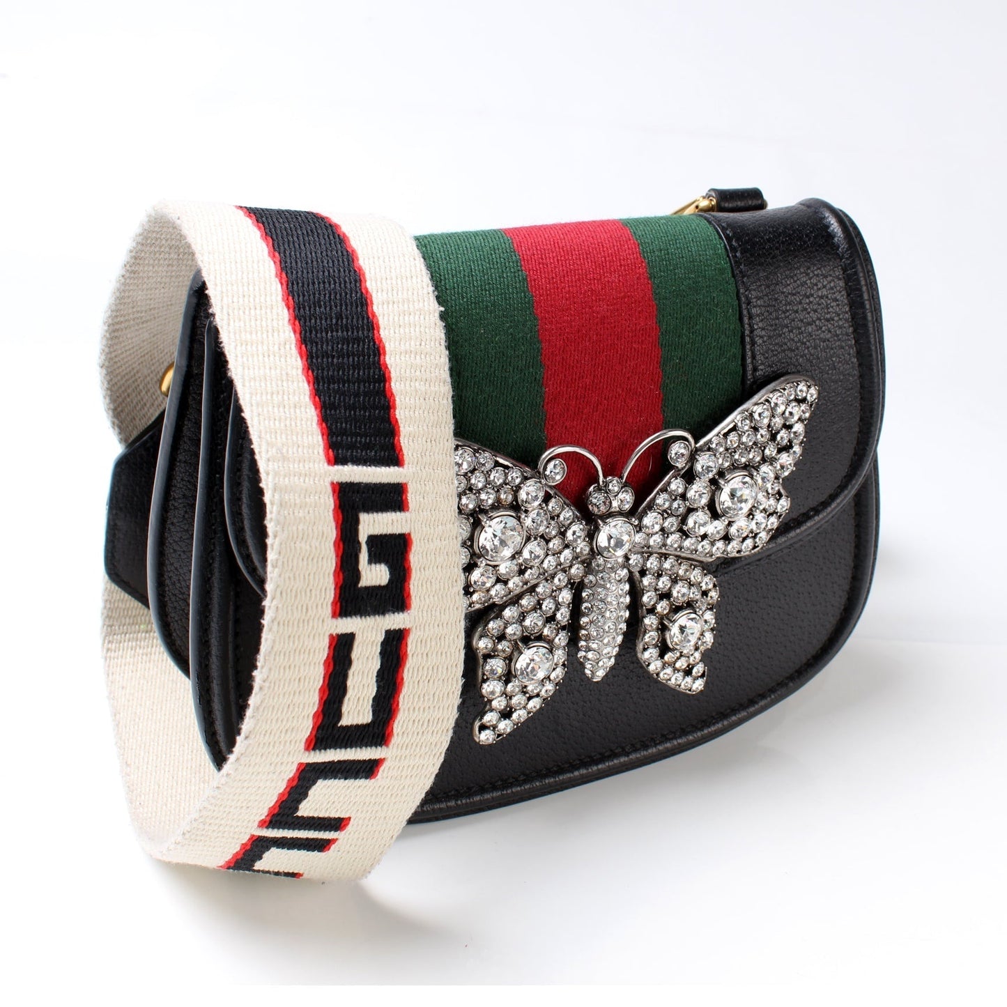 Gucci 505387 Totem Crystal Butterfly Bag