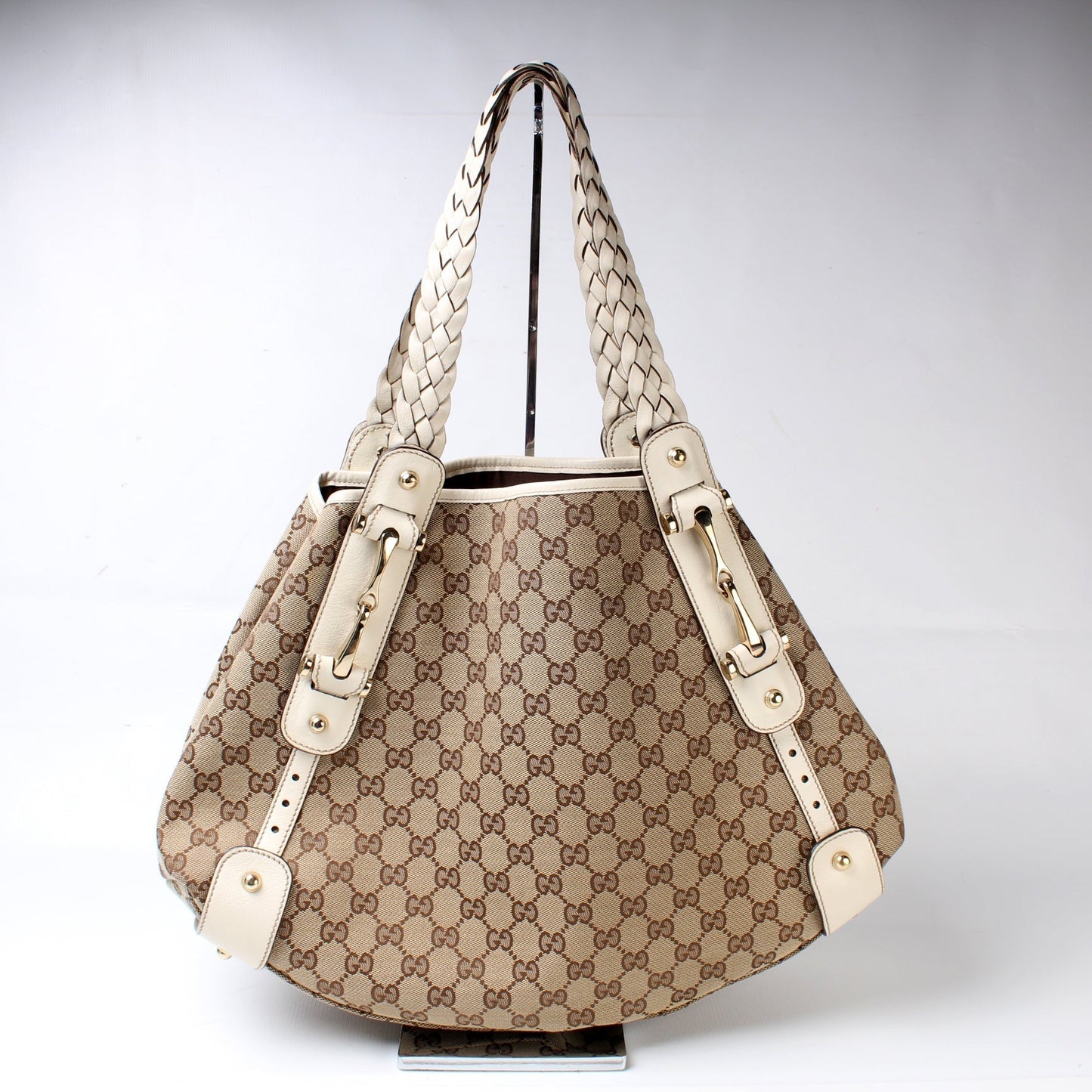 Gucci 137621 GG Horsebit Hobo Bag