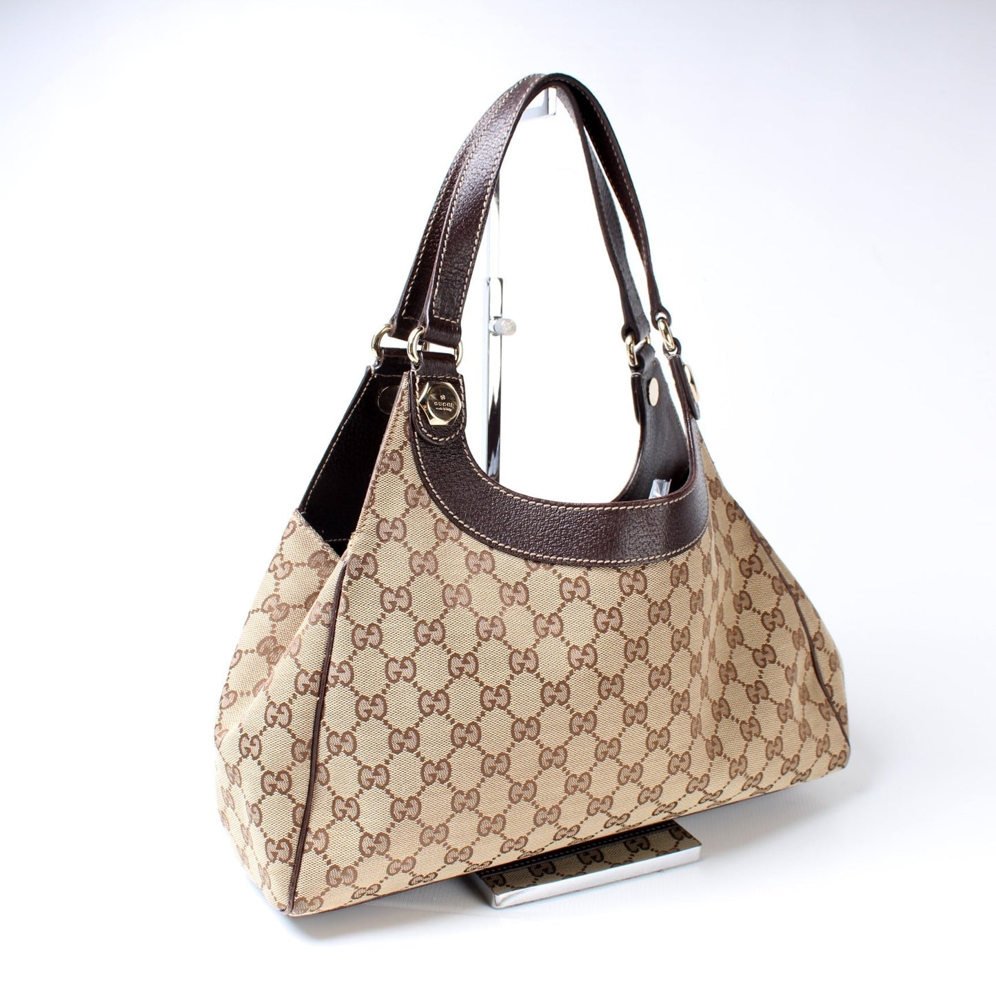 Gucci 154982 GG Canvas Charmy Shoulder Bag