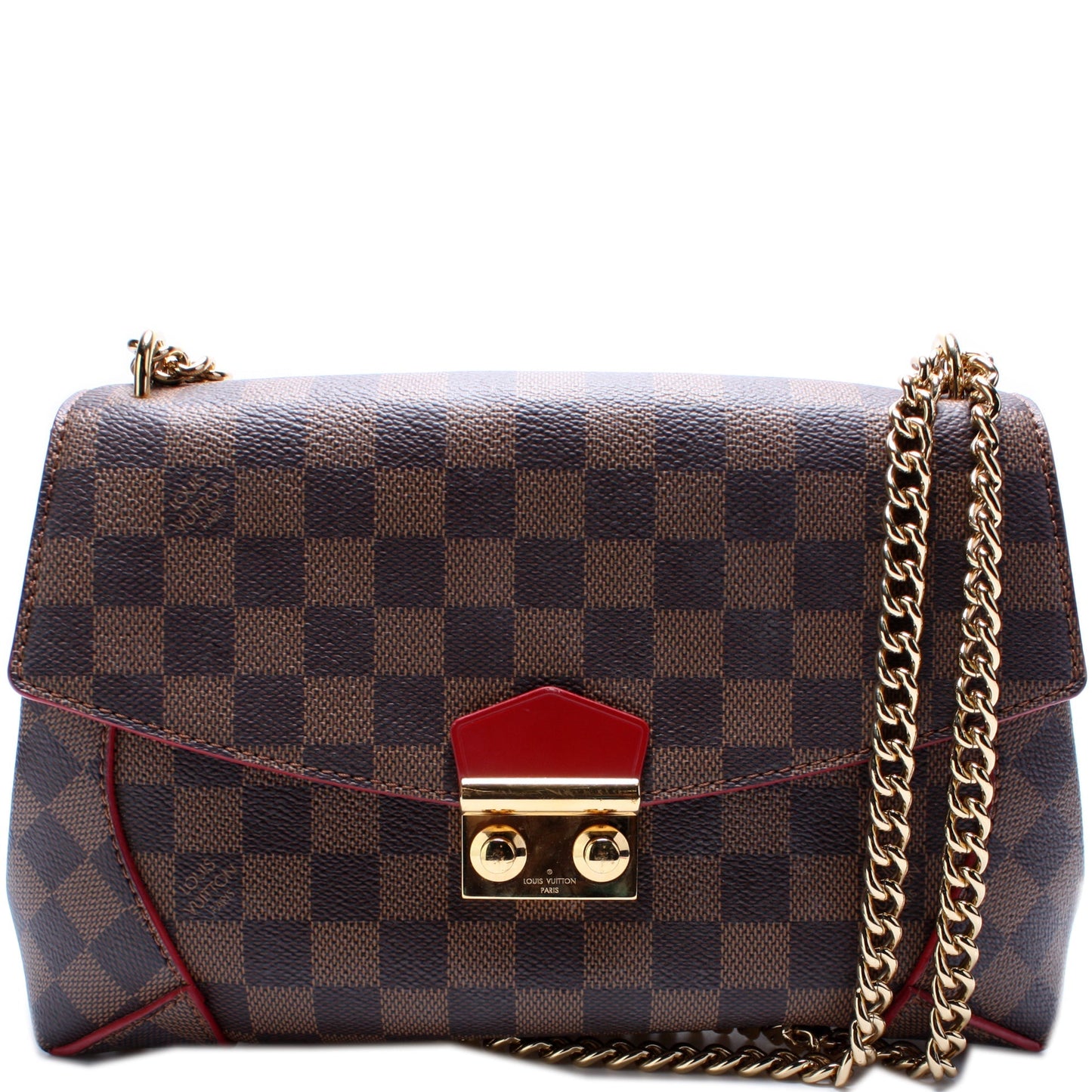 Louis Vuitton Caissa Chain Clutch Damier Ebene