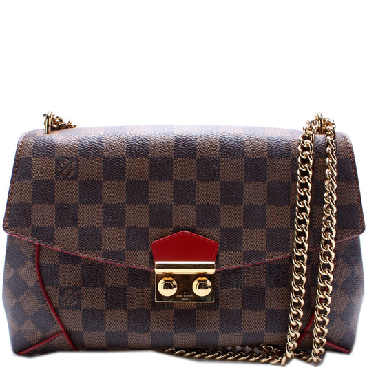 Louis Vuitton Caissa Chain Clutch Damier Ebene