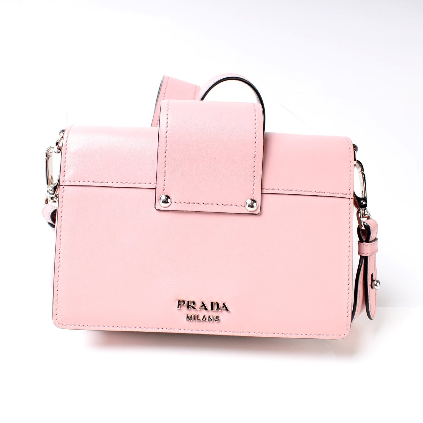 Prada City Calfskin Plex Ribbon Shoulder Bag