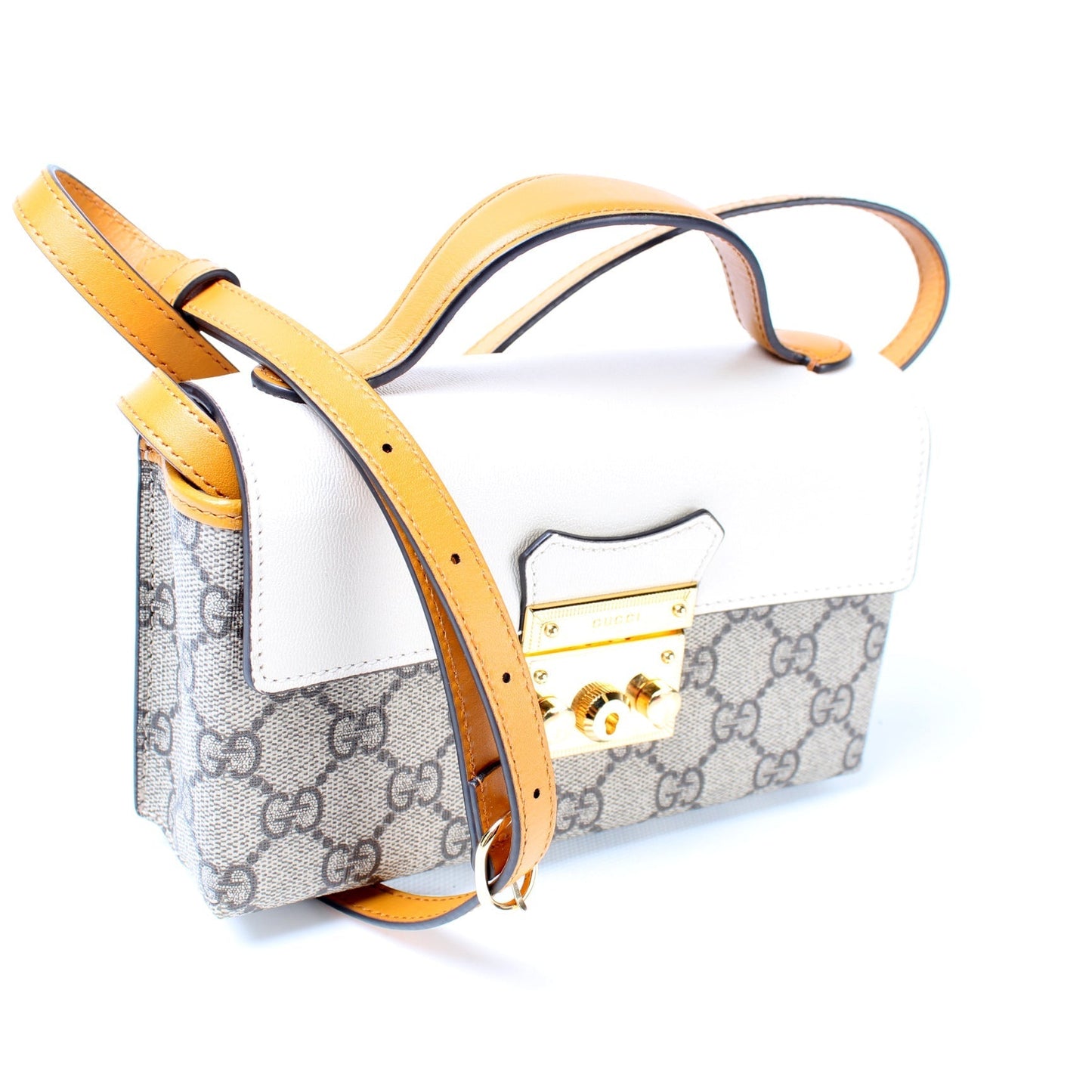 Gucci 652633 GG Supreme Mini Padlock Bag