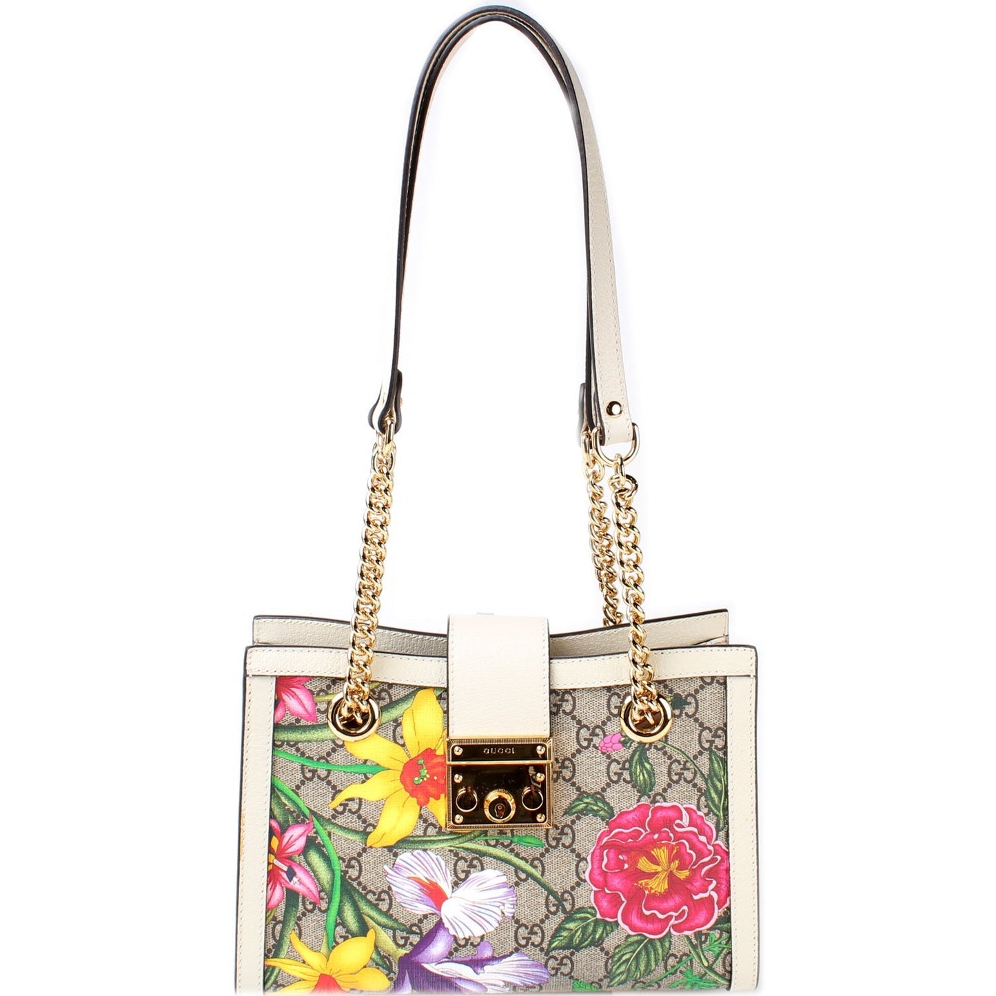 Gucci 498156 Padlock GG Flora Bag