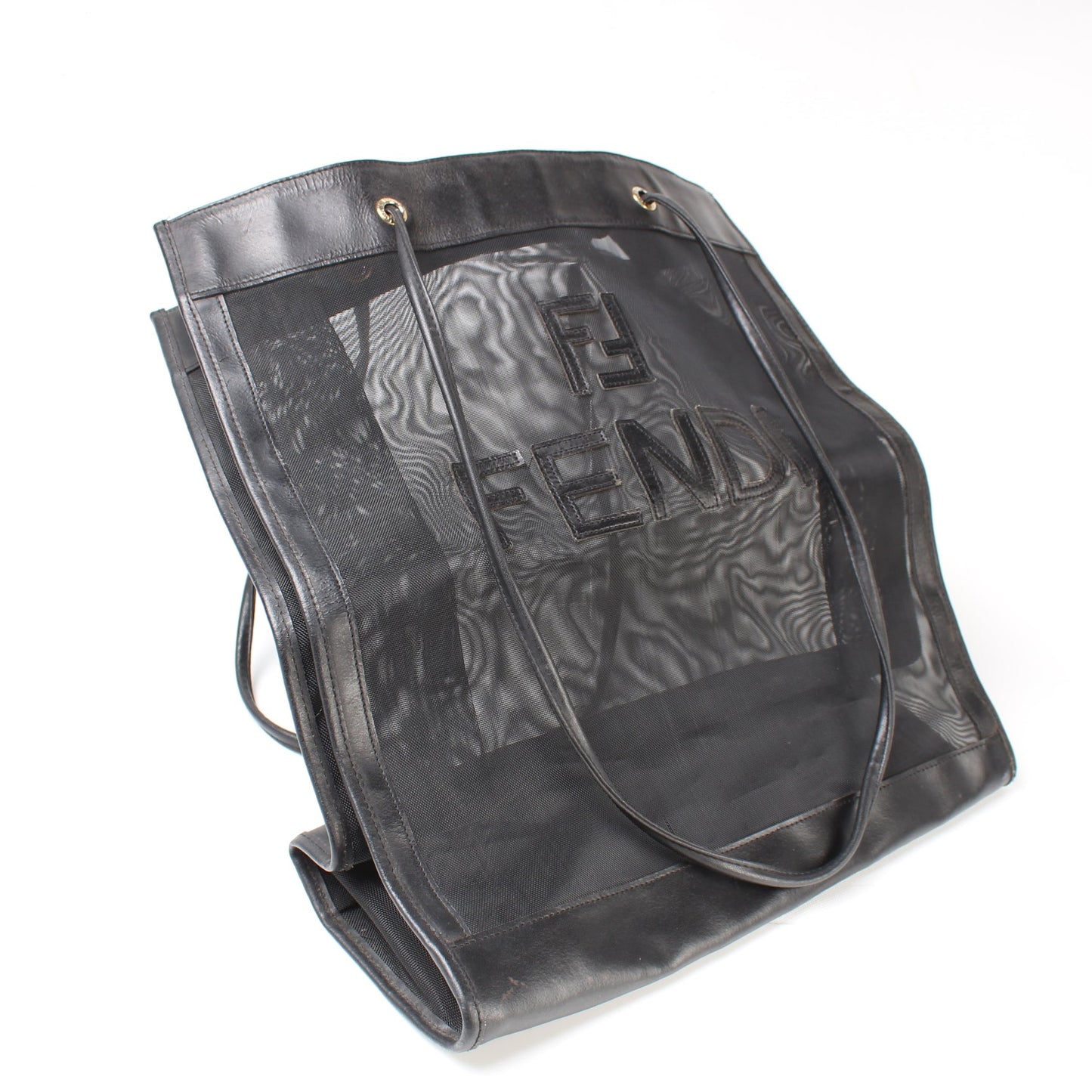 Fendi Mesh FF Logo Shopping Tote Bag