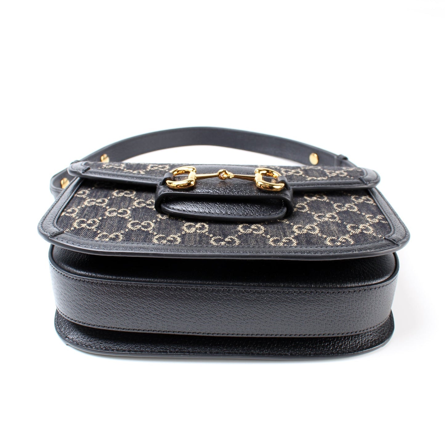 Gucci 602204 Horsebit 1955 Denim Shoulder Bag