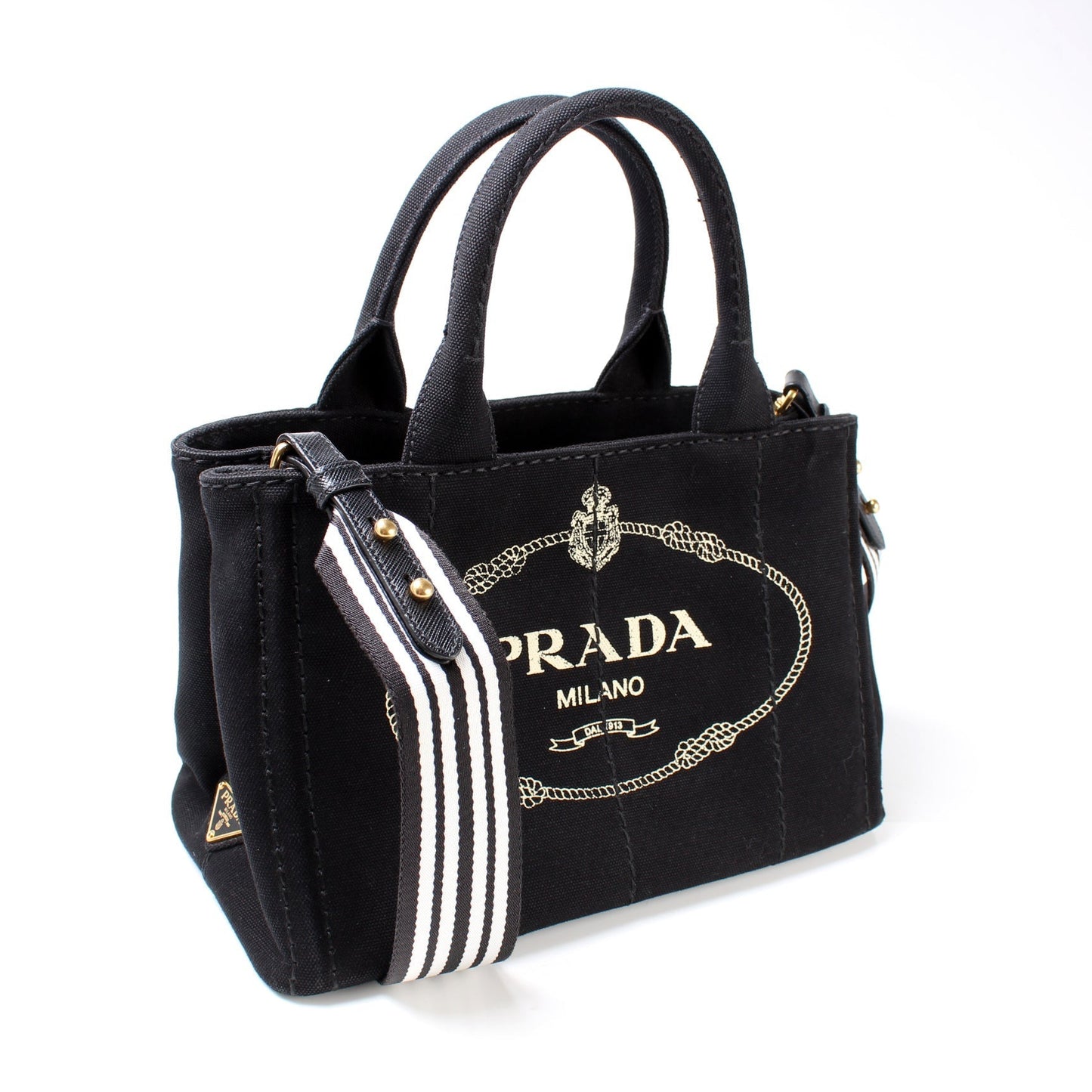 Prada Canapa Canvas Small Tote Bag