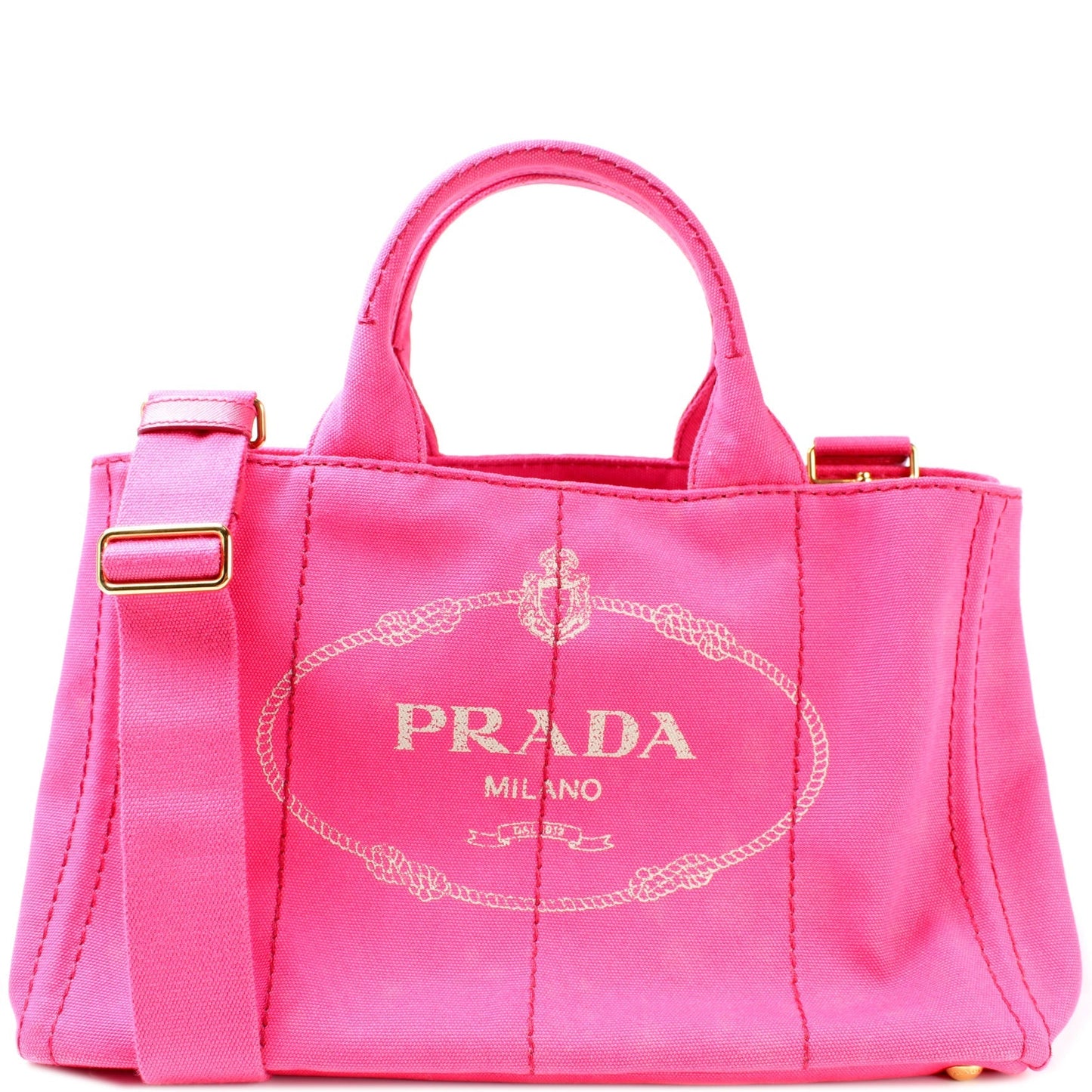 Prada Canapa Canvas Medium Tote Bag