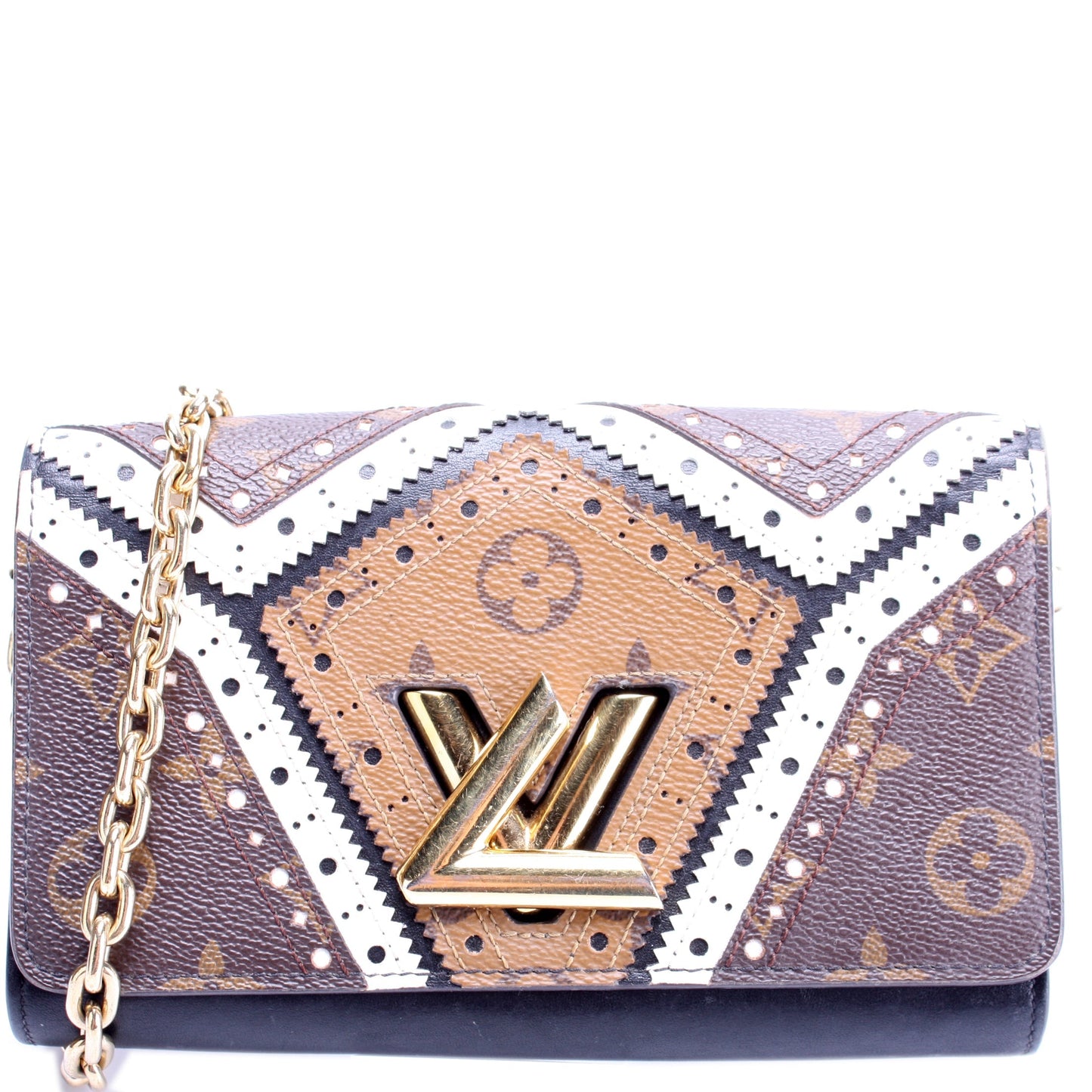 Louis Vuitton Brogue Twist Chain Wallet Monogram