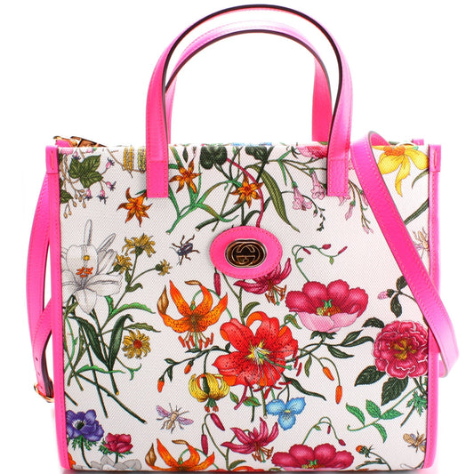 Gucci 550141 Canvas Flora Tote Medium Bag