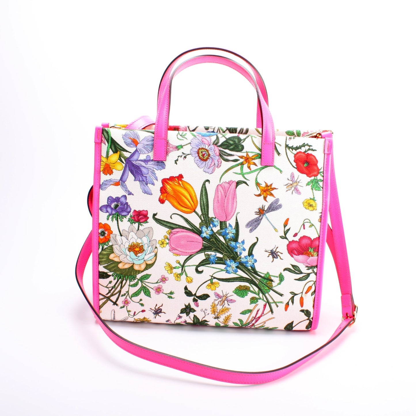 Gucci 550141 Canvas Flora Tote Medium Bag