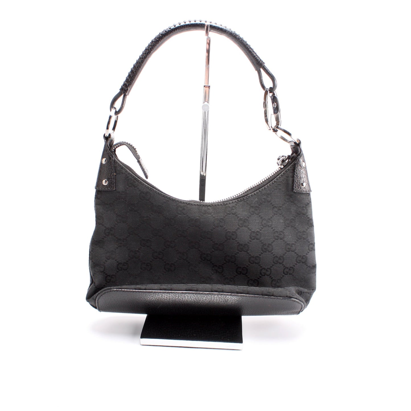 Gucci 115002 GG Canvas Classic Ring Hobo Bag