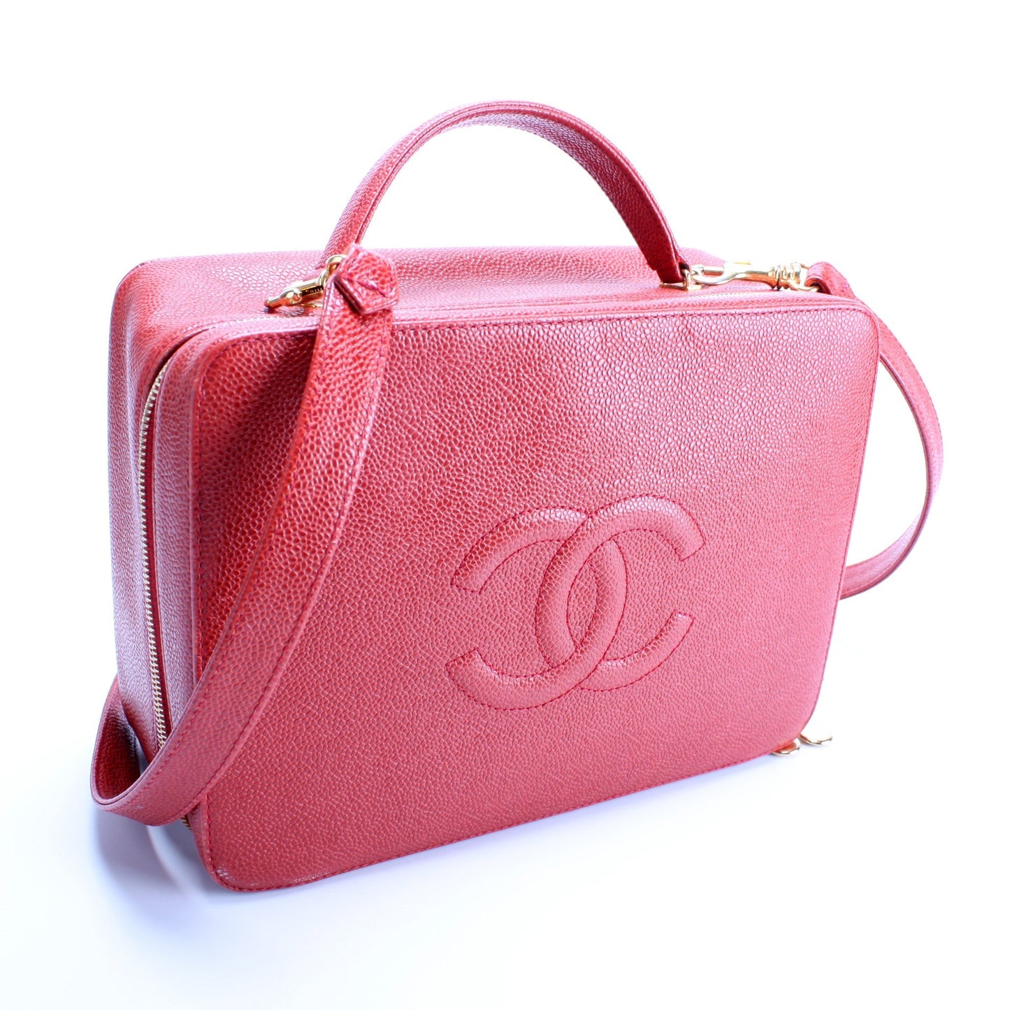 Chanel Lunchbox Vanity Case Caviar 5M Bag